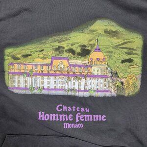 Homme Femme Black Hooded Sweatshirt Hoodie Size Small CHATEUA MONACO 500 GSM NEW